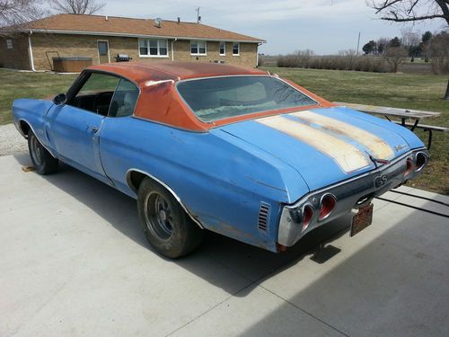 1972 chevelle ss orange white stripes top interior 350 automatic build sheet