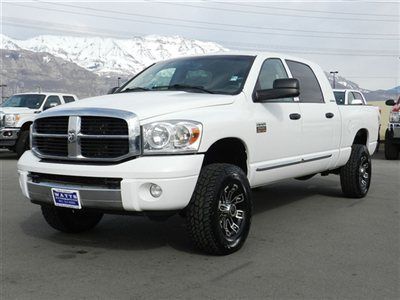 Mega cab laramie 4x4 cummins diesel custom lift wheels tires leather