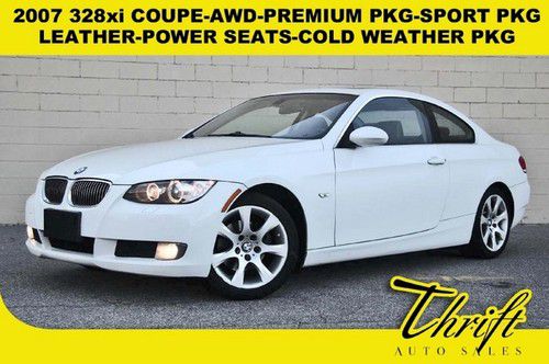 2007 328xi coupe-awd-premium pkg-sport pkg-leather-power seats-cold weather pkg