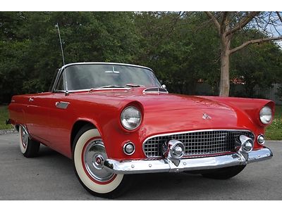 1955 ford thunderbird  292 c.i. v8, hard &amp; soft top, 100% restored, no reserve.