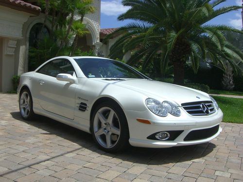 2007 mercedes benz sl55 sl 55*designo mystic white*pano roof*32,000 miles*mint!