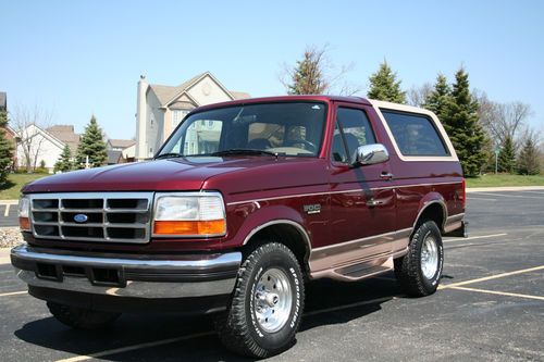 1996 ford bronco -  eddie bauer - 5.8l - low mileage