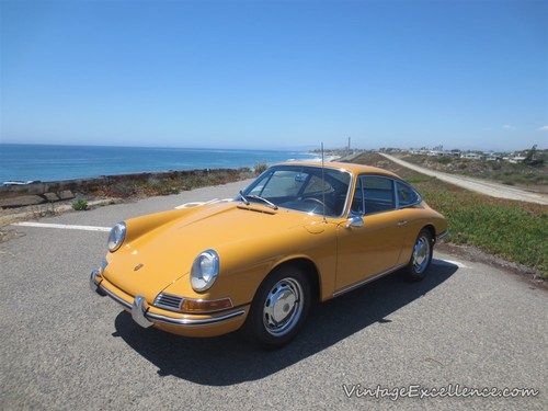 1966 porsche 912 1 owner barn find survivor, bahama yellow, matching #s, wood