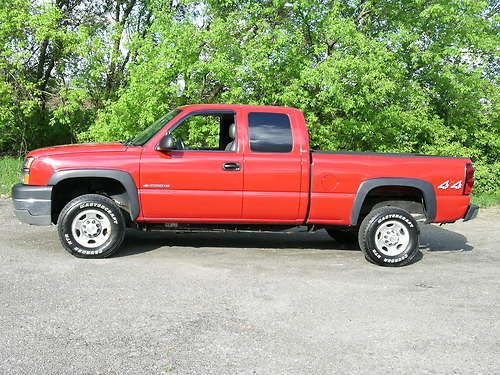 2004 chevrolet silverado 2500 hd ext cab  4x4 6.0 vortec