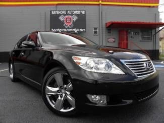 Ls460*black/black*chrome*shades*1 owner*carfax cert*warranty*we finance*fla