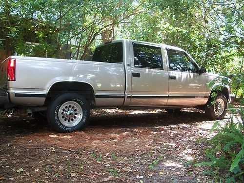 1999 gmc sierra 2500 crew cab 81,896 orig. miles pewter/silver