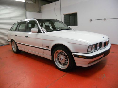 1995 bmw 525it wagon e34 white/tan bbs style 5 wheels extra clean nonsmoker