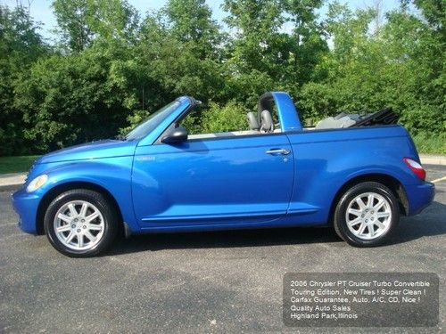 2006 chrysler pt cruiser convertible turbo touring new tires auto a/c cd carfax