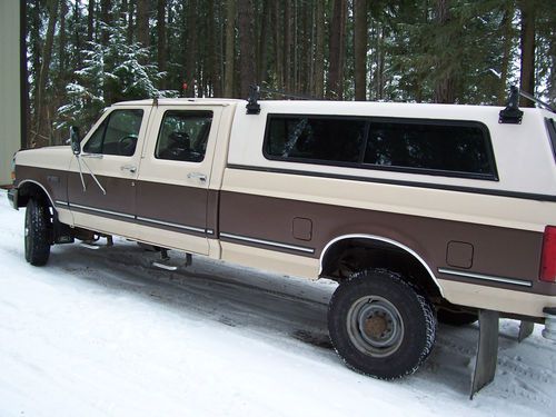 1992 ford f-350 xlt lariat crew cab pickup 4-door 7.5l only 68k miles excellent