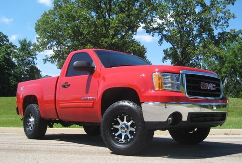 07 gmc sierra reg cab sle z71 4x4 5.3 v8 e85 red new xd addicts new nitto tires