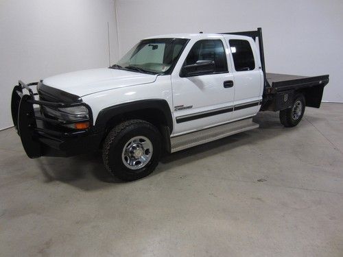 01 chevy silverado 2500 duramax 6.6l turbo diesel 8.5ft flat co owned 80 pics