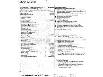 2004 X3 4X4 PREMIUM SPORT PKG CARFAX CERTIFIED GORGEOUS ONE FLORIDA OWNER, US $10,988.00, image 42