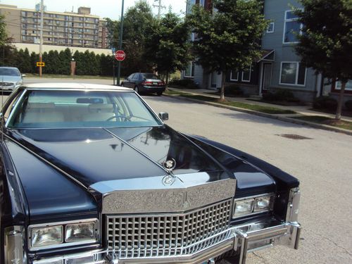 1975 cadillac eldorado/w 5th wheel, 500  engine, navy blue,interior white 40kmil