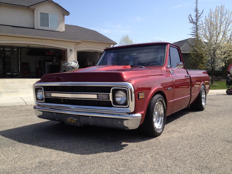 This is a 1970 c10 single cab true short box 2wd truck. it has been restored and is a amazing truck that gets tons of looks! loaded with too much too list: built small block 350 with dual 4 barrell carbs, air bags in rear, complete interior with customer gauges, b&m bump shifter, and customer stereo system (that is insane), and much more... asking $20,000 o.b.o, it is definetely worth at least that! will consider possible trade for a newer 4 wheel drive lifted duramax truck. (208) 863-2624