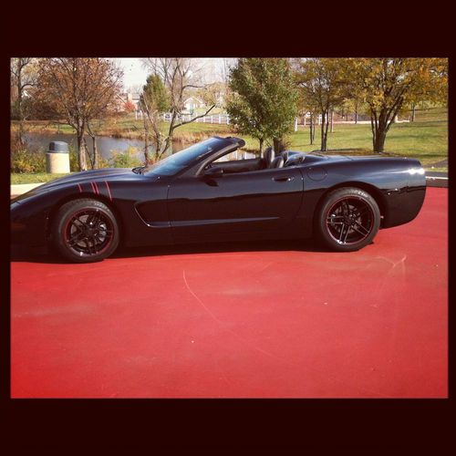 1999 triple black chevrolet corvette convertible / 49,000 miles