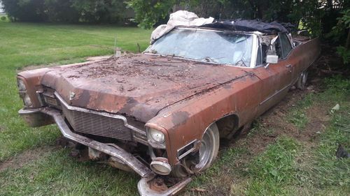 1968 cadillac deville base convertible 2-door 7.7l v8 barn find