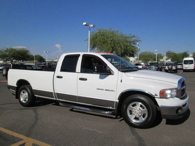 2004 white cummins turbo diesel 5.9l automatic long bed crew cab pickup truck