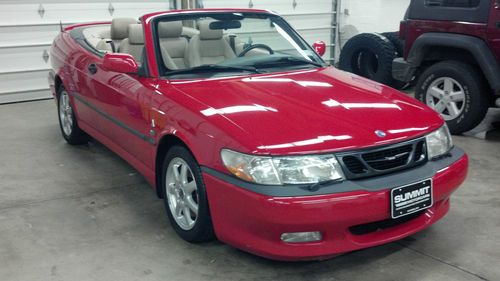 2002 saab 9-3 viggen convertible 2-door 2.3l very rare red conv with tan leather
