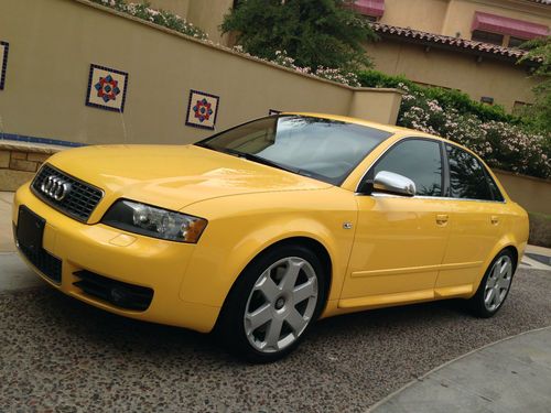 2004 audi s4 imola yellow 6-speed - recaro seats - 4.2l v8 quattro