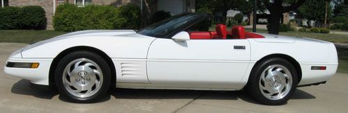 1993 corvette convertible 40th anniversary white with red leather interior