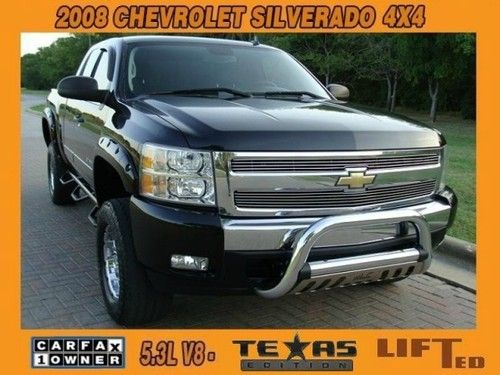 2008 chevrolet silverado 1500 z71 4x4 lifted texas edition texas clean carfax