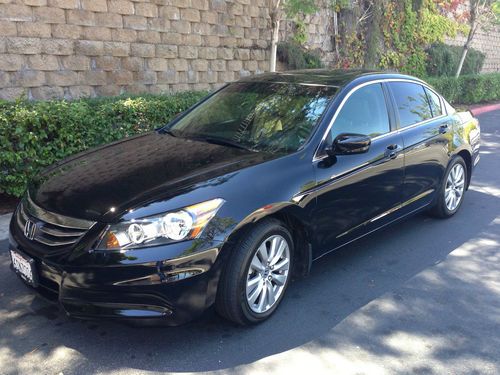 2011 honda accord ex-l sedan 4-door 2.4l black - tan excellent condition, loaded