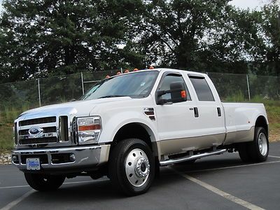 Ford f-450 2008 lariat 6.4 diesel 4wd navigation roof b &amp; w hitch loaded a+