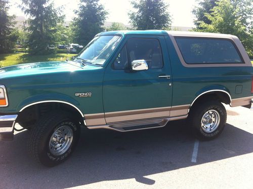 1996 huge ford bronco eddie bauer sport utility 2-door 5.8l 5 passanger