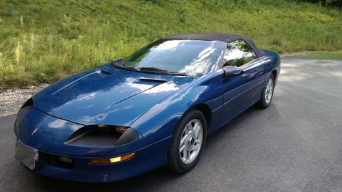 1994 chevrolet camaro z28 convertible, 5.7l v8, automatic, quasar blue metallic