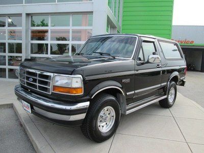 Ford bronco truck black 4x4 removable top new tires low miles all original v8