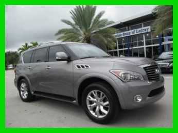 12 gray 5.6l v8 qx-56 7-passenger suv *navigation *side / top &amp; rear view camera