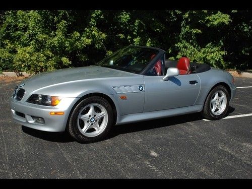 1996 bmw z3 1.9  roadster silver red leather low miles