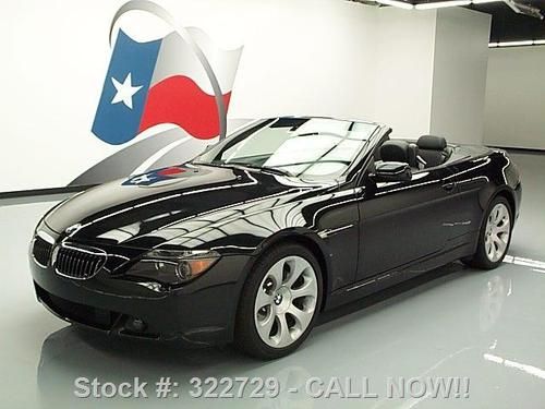 2004 bmw 645ci convertible auto nav blk on blk 19's 46k texas direct auto