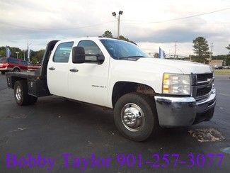 08 chevy 3500 crew cab duramax diesel allison flatbed work truck make offer