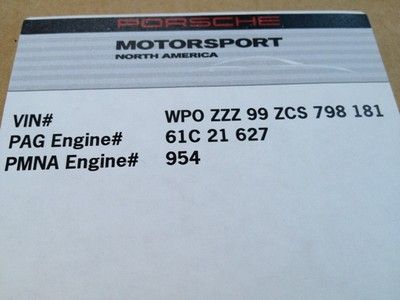 2012 BRUMOS PORSCHE GT3 CUP 4.0 FACTORY RACE CAR, image 88