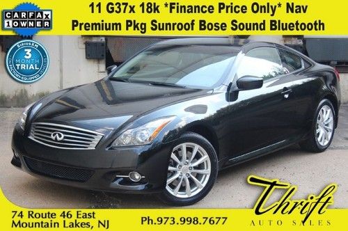 11 g37x 18k *finance price only* nav premium pkg sunroof bose sound bluetooth