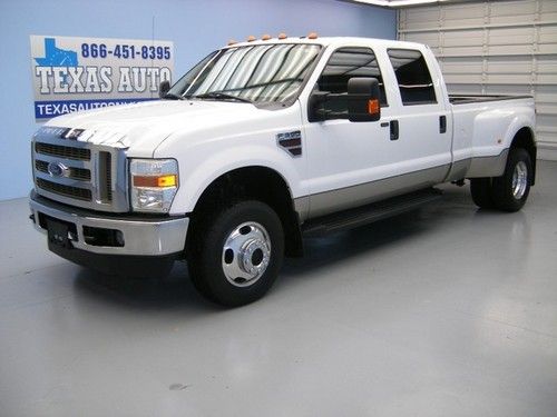 We finance! 2008 ford f-350 lariat 4x4 diesel dually long bed roof nav texas aut