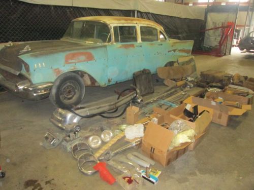 1957 chevrolet bel air 4 door with new parts