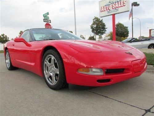 Red coupe low miles chrome wheels leather auto clean title finance glass top ac