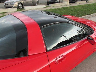 RED COUPE LOW MILES CHROME WHEELS LEATHER AUTO CLEAN TITLE FINANCE GLASS TOP AC, image 13