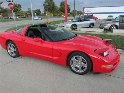 RED COUPE LOW MILES CHROME WHEELS LEATHER AUTO CLEAN TITLE FINANCE GLASS TOP AC, image 17