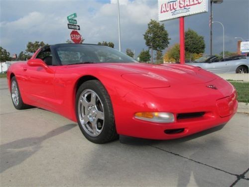 RED COUPE LOW MILES CHROME WHEELS LEATHER AUTO CLEAN TITLE FINANCE GLASS TOP AC, image 33