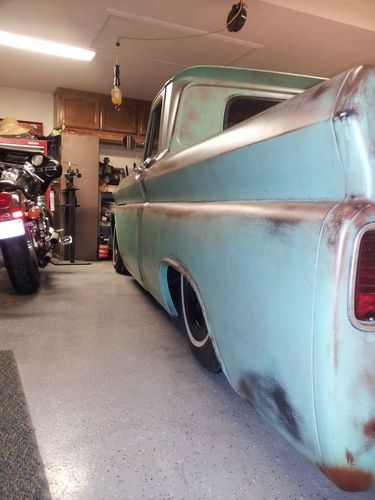 1964 Chevy C10 Bagged Chopped Patina Shop Truck Lowered Air Ride Slammed, image 2