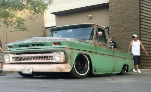 1964 Chevy C10 Bagged Chopped Patina Shop Truck Lowered Air Ride Slammed, image 13