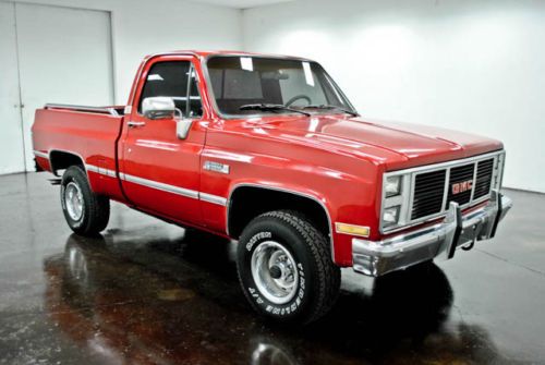 1986 gmc sierra swb k15 4x4 305 v8 700r4 auto od ps ac tilt pw pb dual exhaust