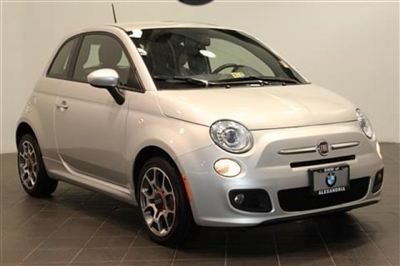 2012 silver fiat 500 sport 5 speed transmission leather sport hatchback