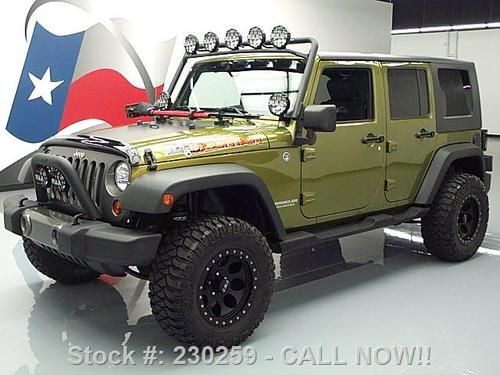 2010 jeep wrangler 4dr hardtop lifted 4x4 mountain 22k texas direct auto