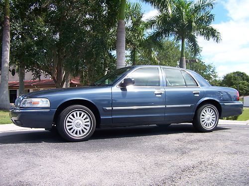 2008 mercury grand marquis gs blue with tan leather florida car one owner 22k mi