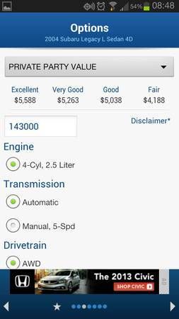 2003 Subaru Legacy Special Edition L SE Sedan 4-Door Automatic 2.5L, US $4,500.00, image 4