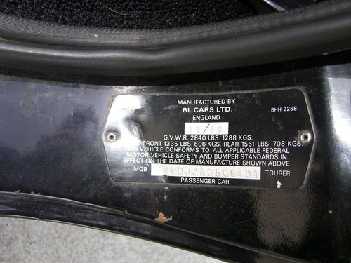 1980 MGB Limited Edition, Convertible, Low mileage, Very Good Condition, image 14